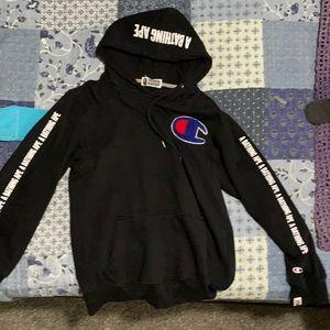 Limited edition men’s champion x BAPE collab hoodie